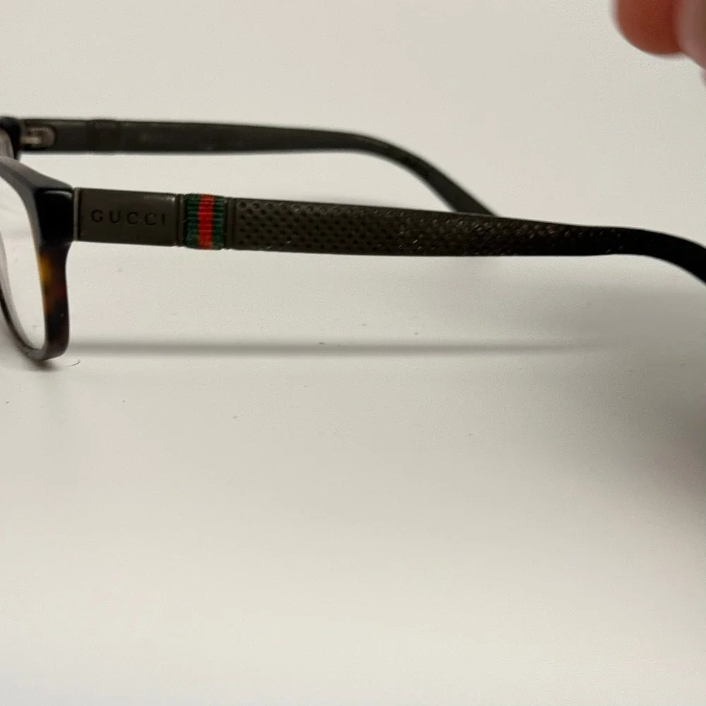 Gucci GG 1066 4UR Tortoise Rectangular Eyeglasses Frames Italy 54-16-145